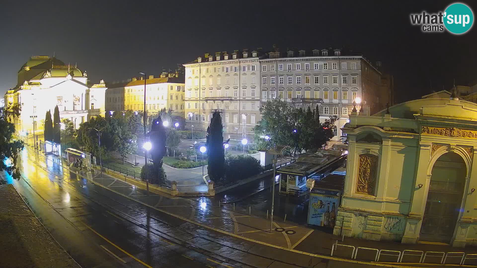 Webcam Rijeka – Park and  Croatian National Theatre Ivan pl. Zajc