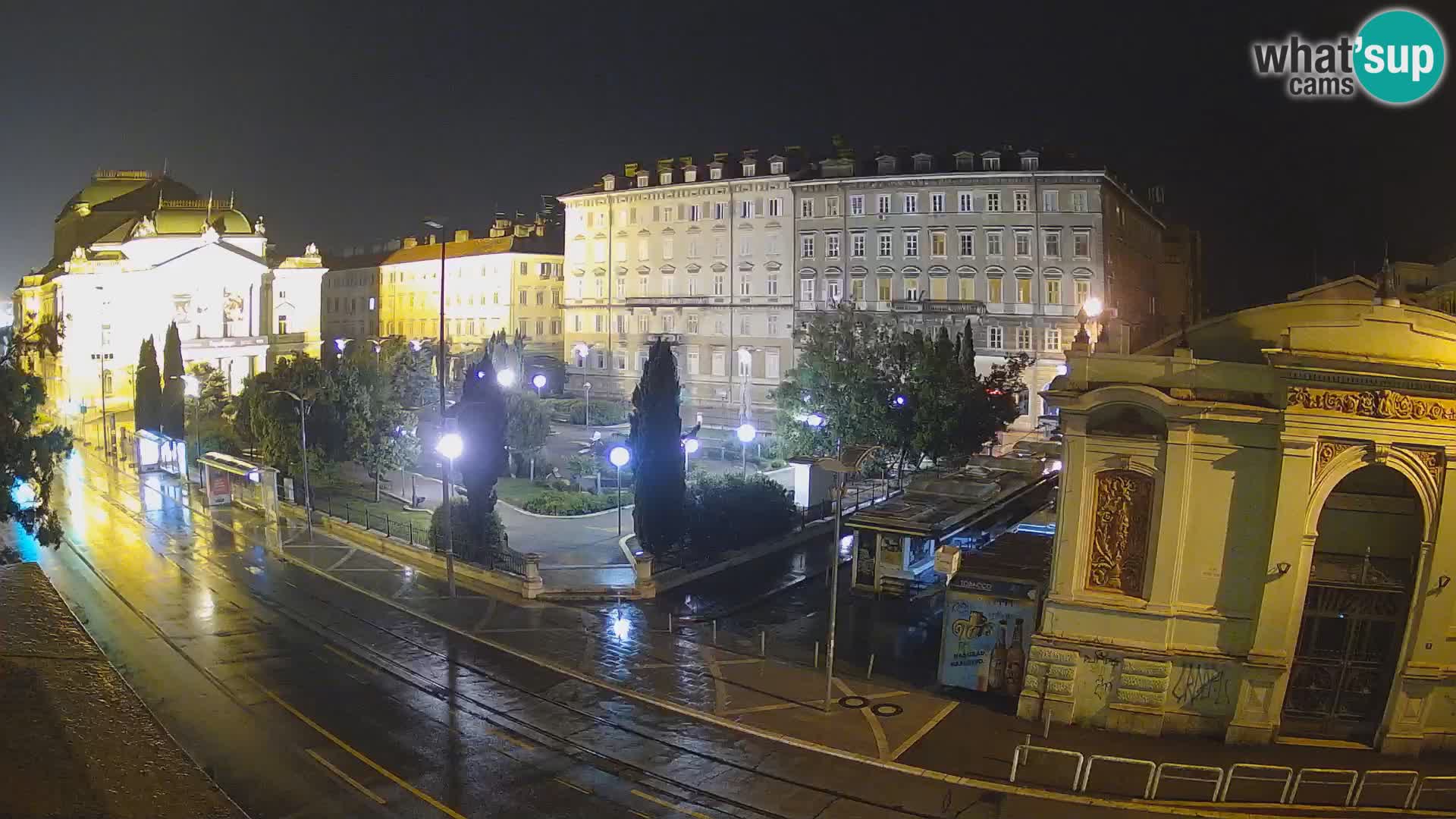 Webcam Fiume – Parco e Teatro nazionale Croato Ivan pl. Zajc