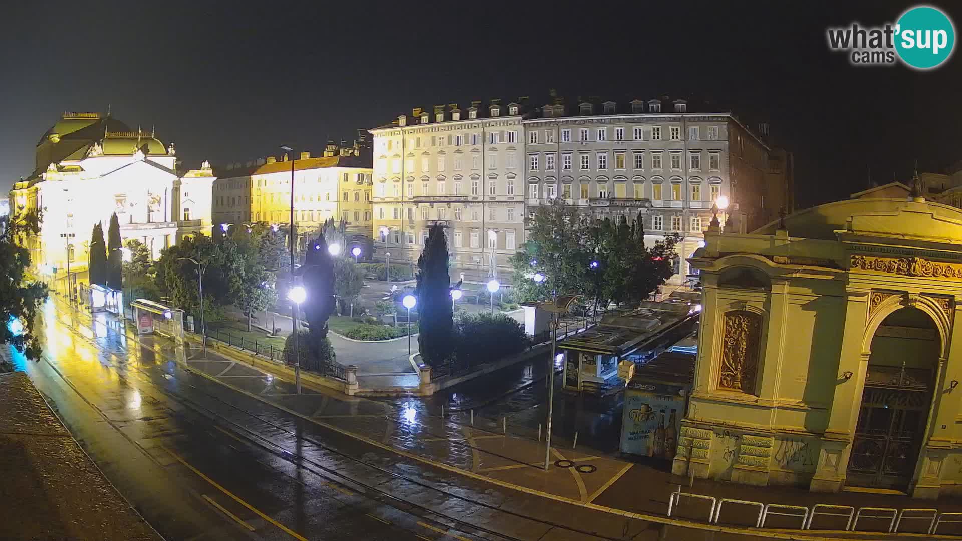 Webcam Rijeka – Park and  Croatian National Theatre Ivan pl. Zajc