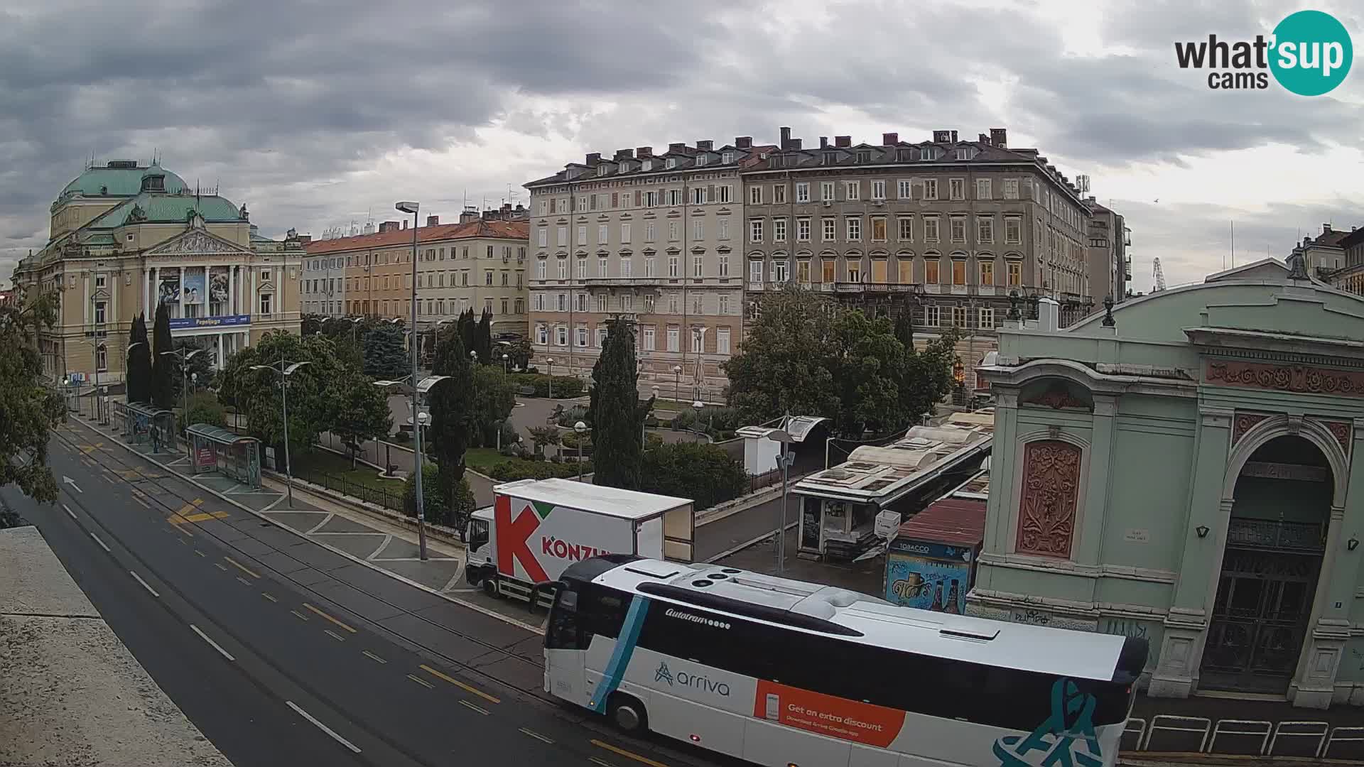 Webkam Rijeka – Park i Hrvatsko narodno kazalište Ivana pl. Zajc