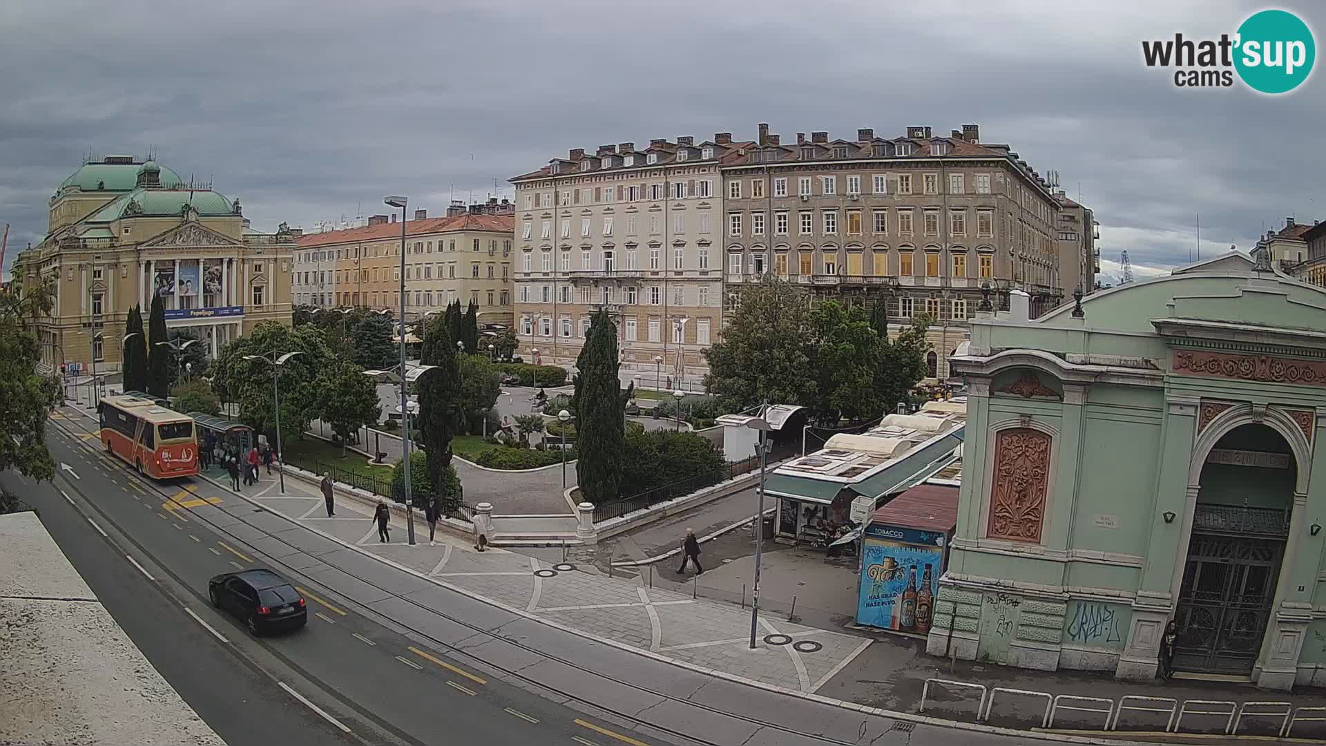 Webcam Rijeka – Park and  Croatian National Theatre Ivan pl. Zajc