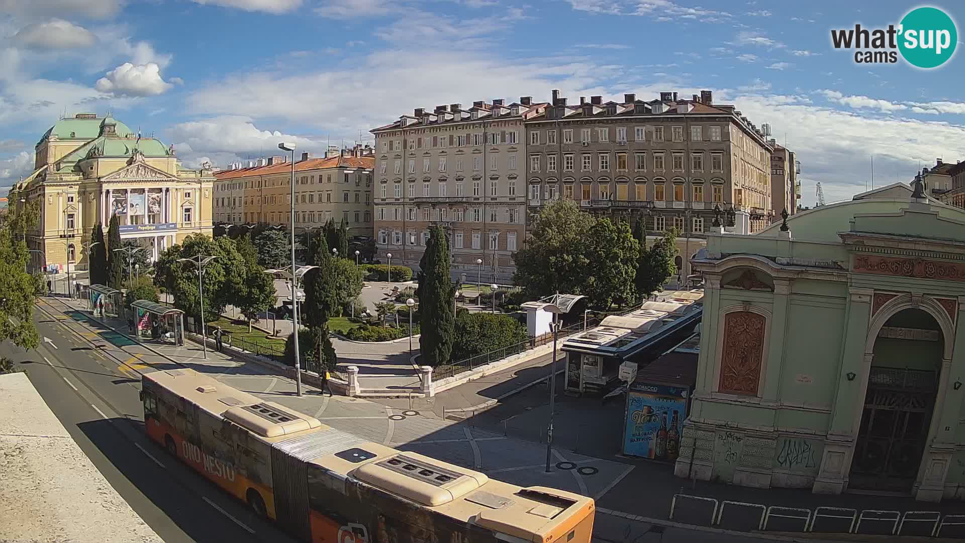 Webkam Rijeka – Park i Hrvatsko narodno kazalište Ivana pl. Zajc