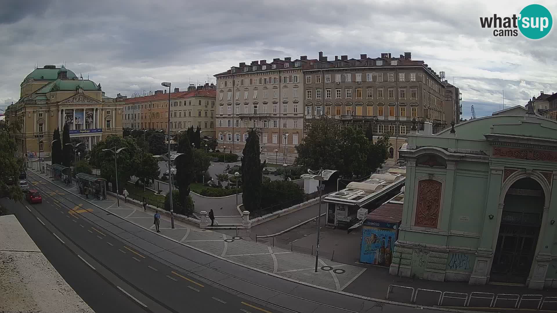 Webcam Rijeka – Parque i Teatro Nacional Croato Ivan pl. Zajc