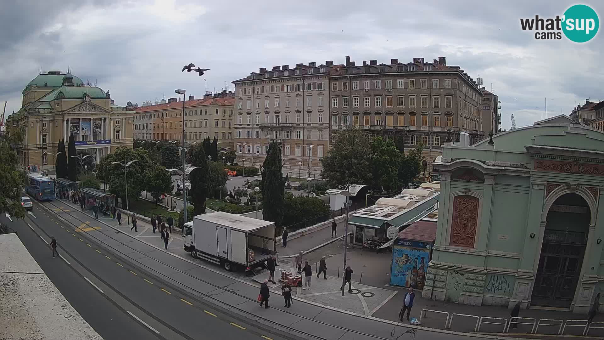 Webkam Rijeka – Park i Hrvatsko narodno kazalište Ivana pl. Zajc