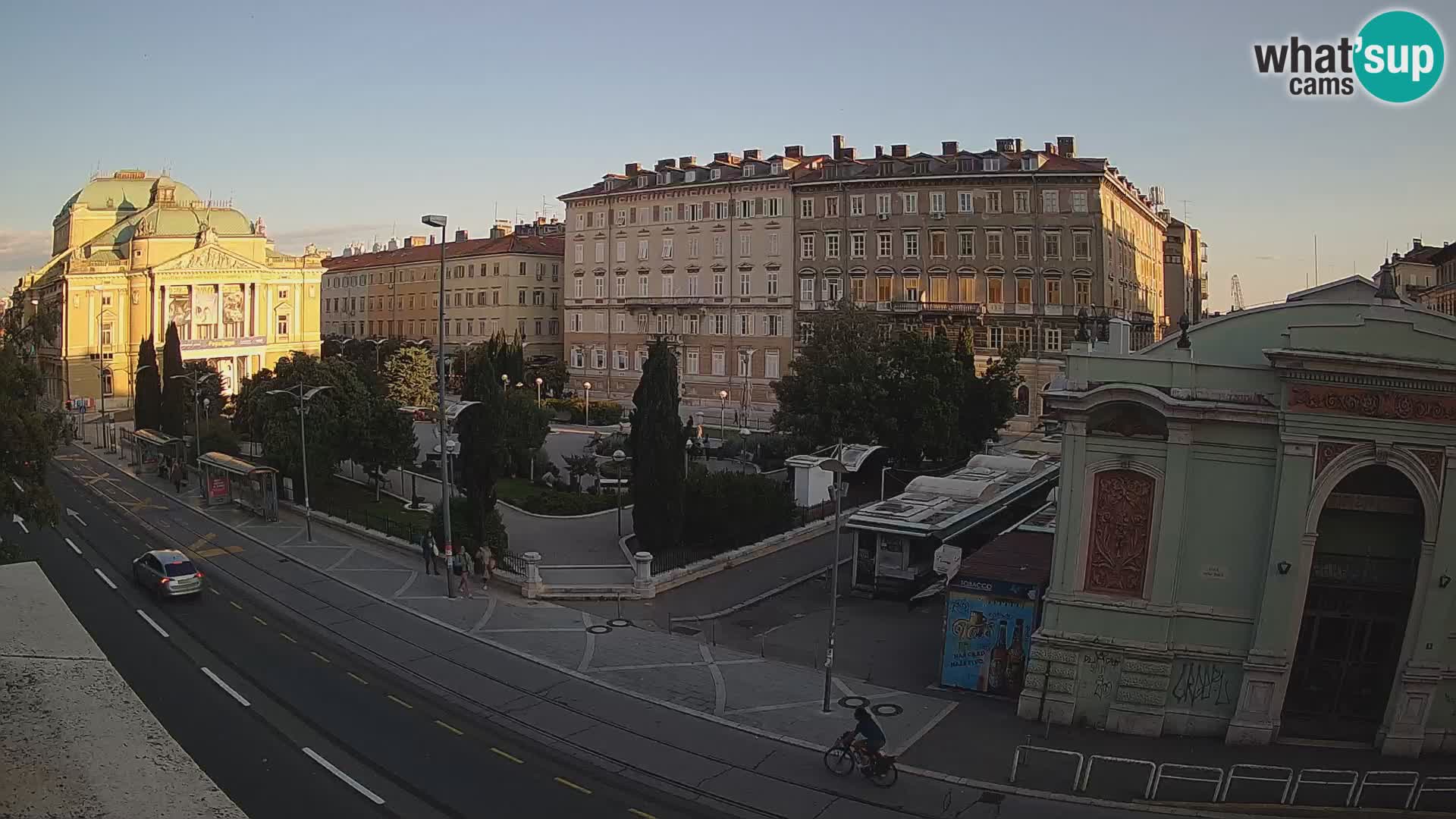 Webcam Fiume – Parco e Teatro nazionale Croato Ivan pl. Zajc