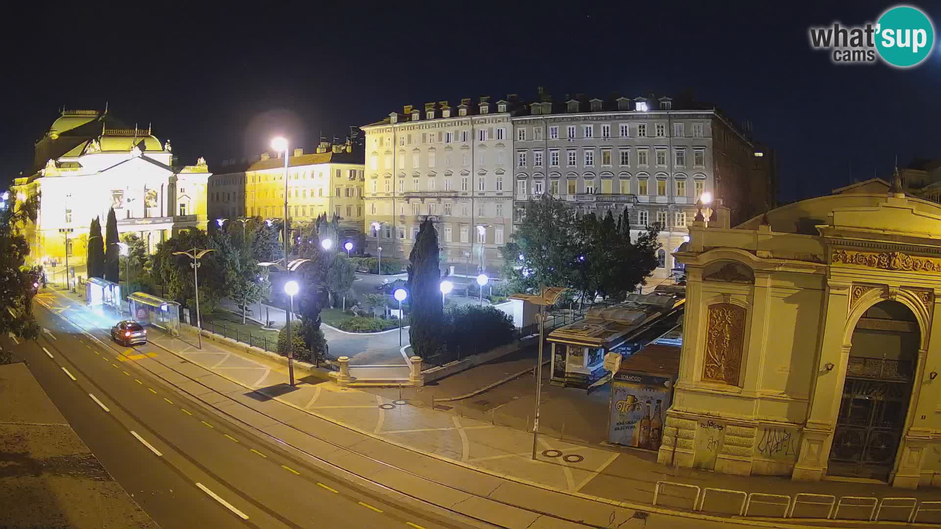 Webcam Rijeka – Parque i Teatro Nacional Croato Ivan pl. Zajc