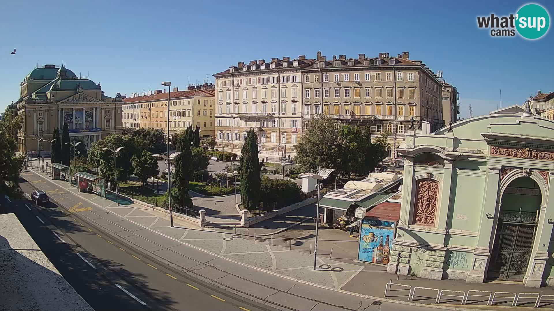 Webkam Rijeka – Park i Hrvatsko narodno kazalište Ivana pl. Zajc