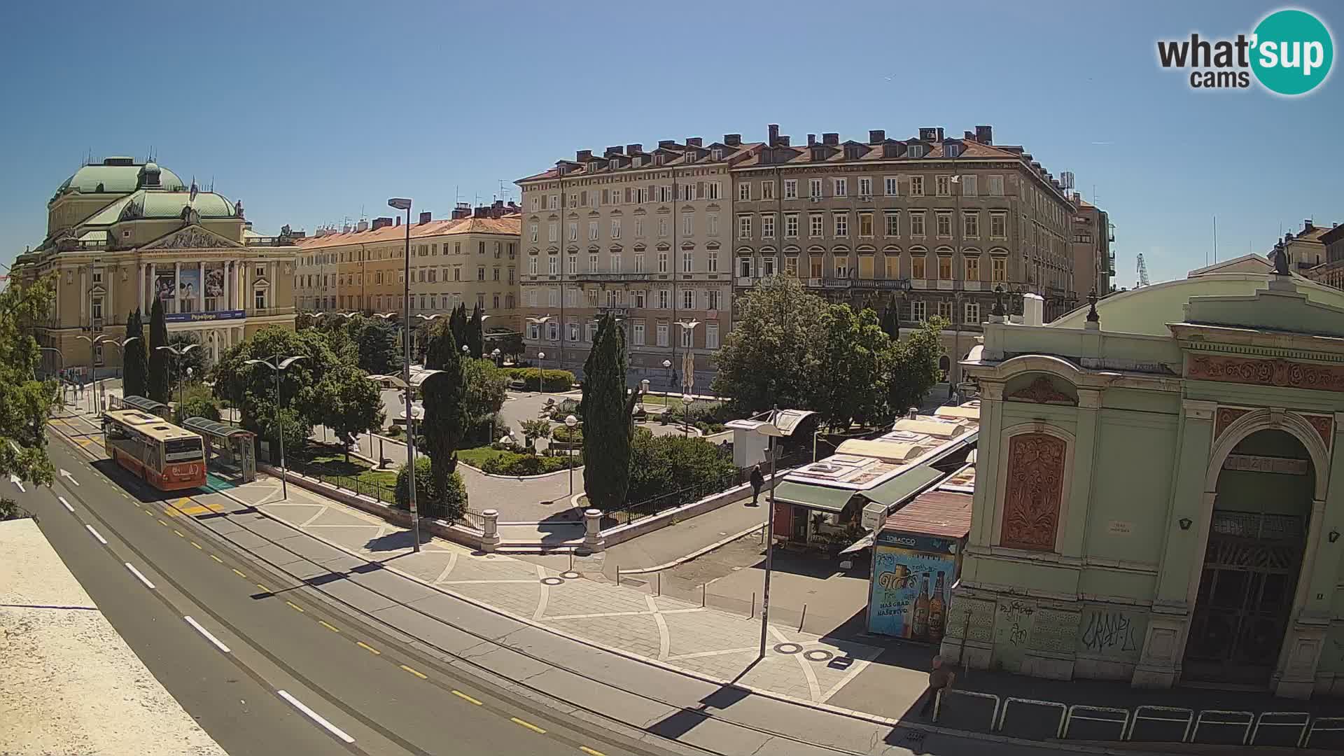 Webcam Rijeka – Parque i Teatro Nacional Croato Ivan pl. Zajc