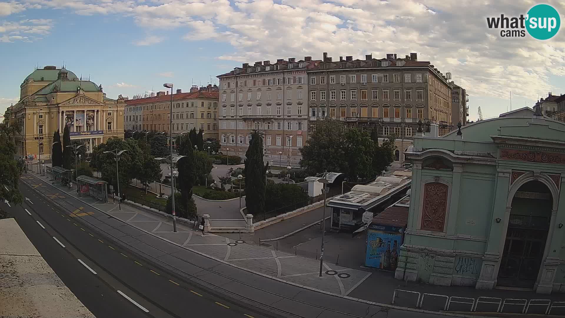 Webkam Rijeka – Park i Hrvatsko narodno kazalište Ivana pl. Zajc