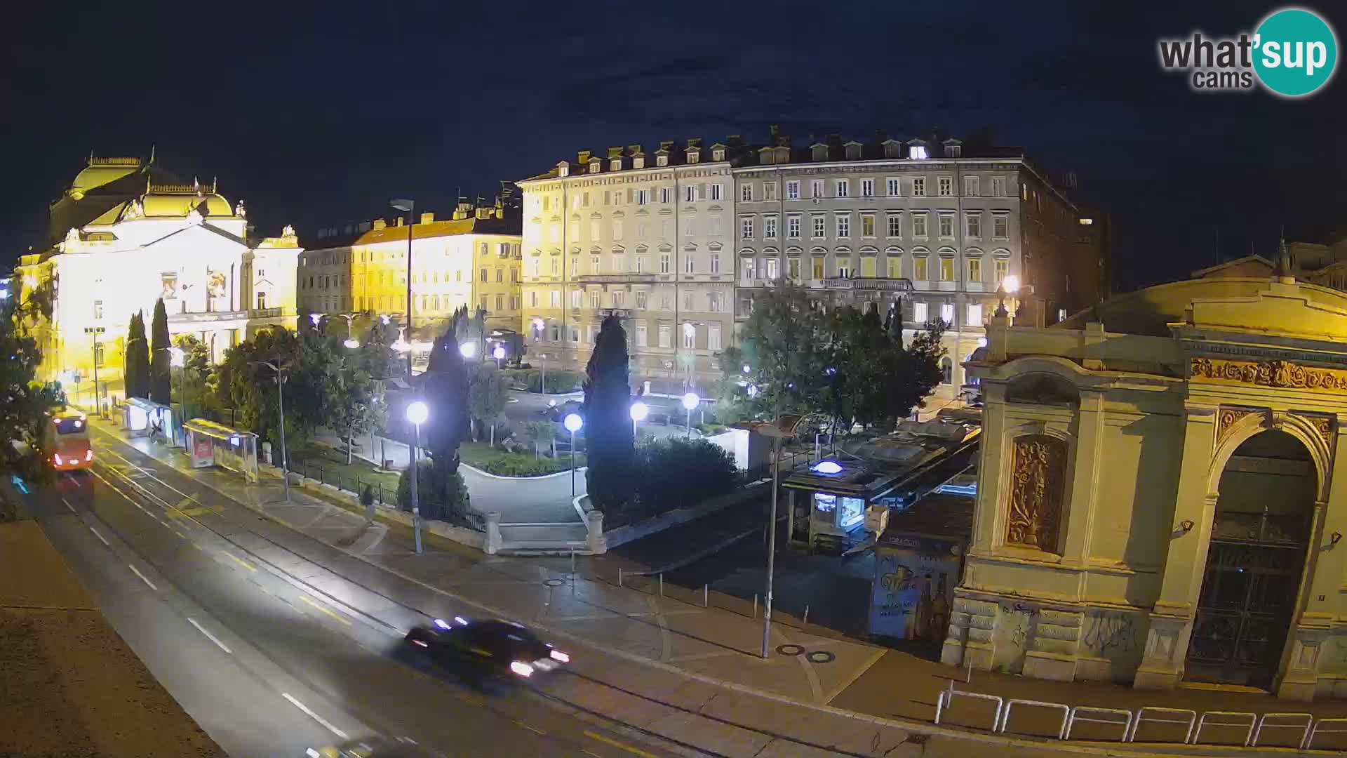 Webcam Rijeka – Park and  Croatian National Theatre Ivan pl. Zajc