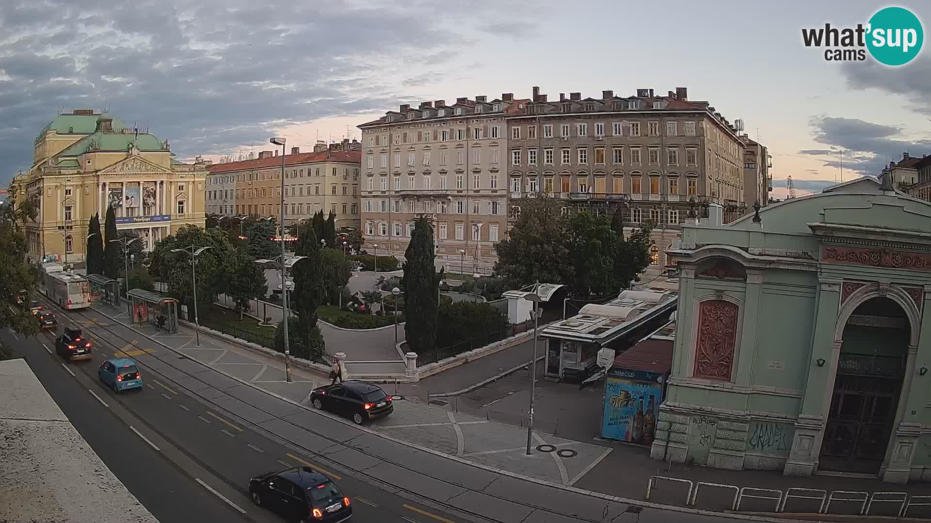 Webcam Rijeka – Park and  Croatian National Theatre Ivan pl. Zajc