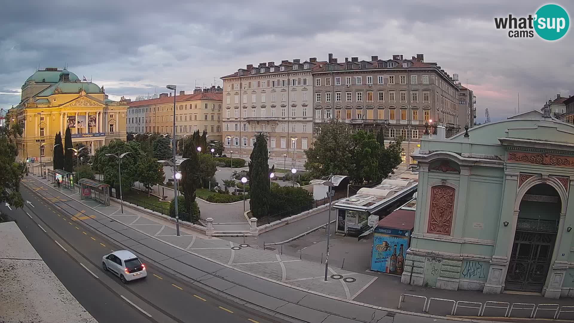 Webkam Rijeka – Park i Hrvatsko narodno kazalište Ivana pl. Zajc
