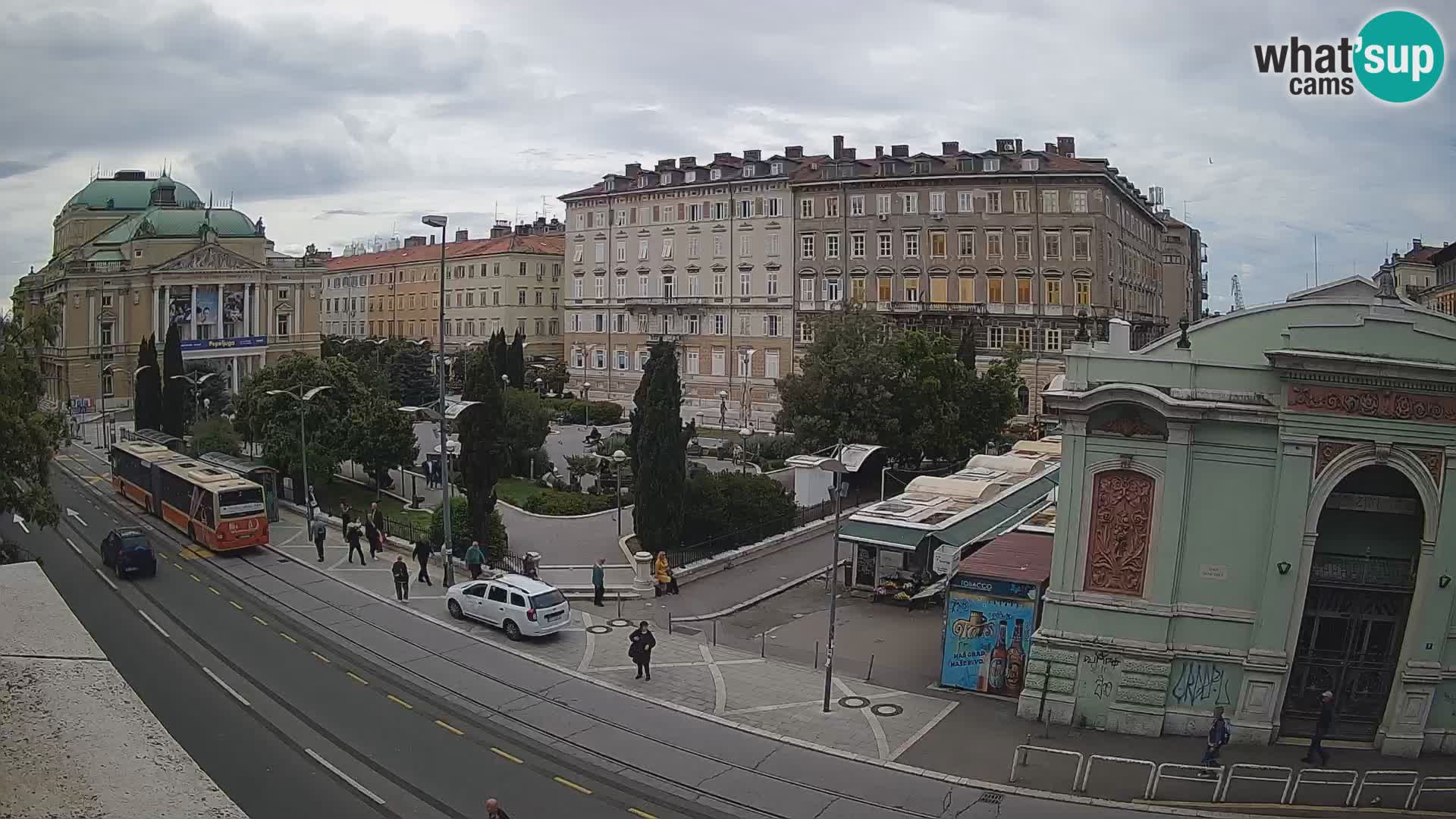 Webcam Rijeka – Parque i Teatro Nacional Croato Ivan pl. Zajc
