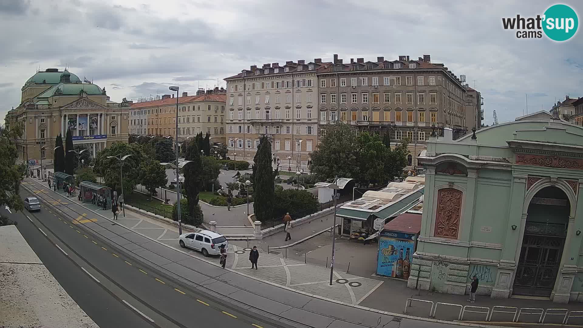 Webcam Rijeka – Park and  Croatian National Theatre Ivan pl. Zajc