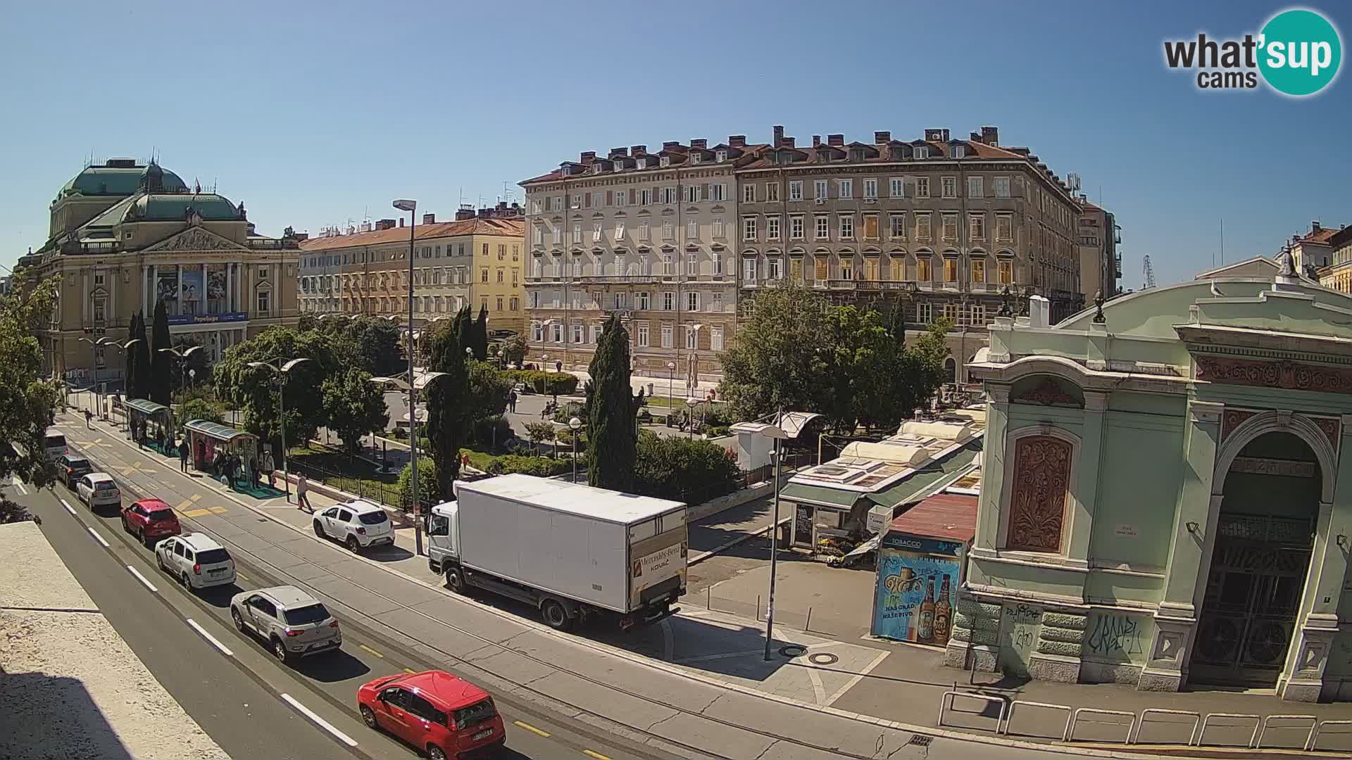 Webkam Rijeka – Park i Hrvatsko narodno kazalište Ivana pl. Zajc