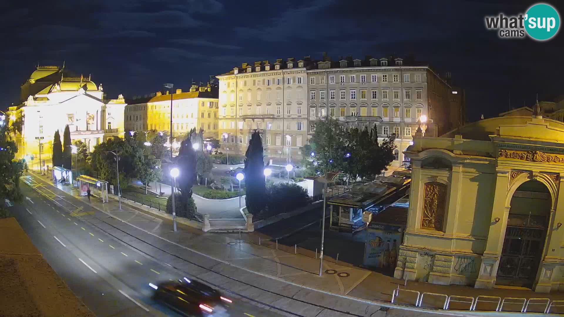 Webcam Fiume – Parco e Teatro nazionale Croato Ivan pl. Zajc
