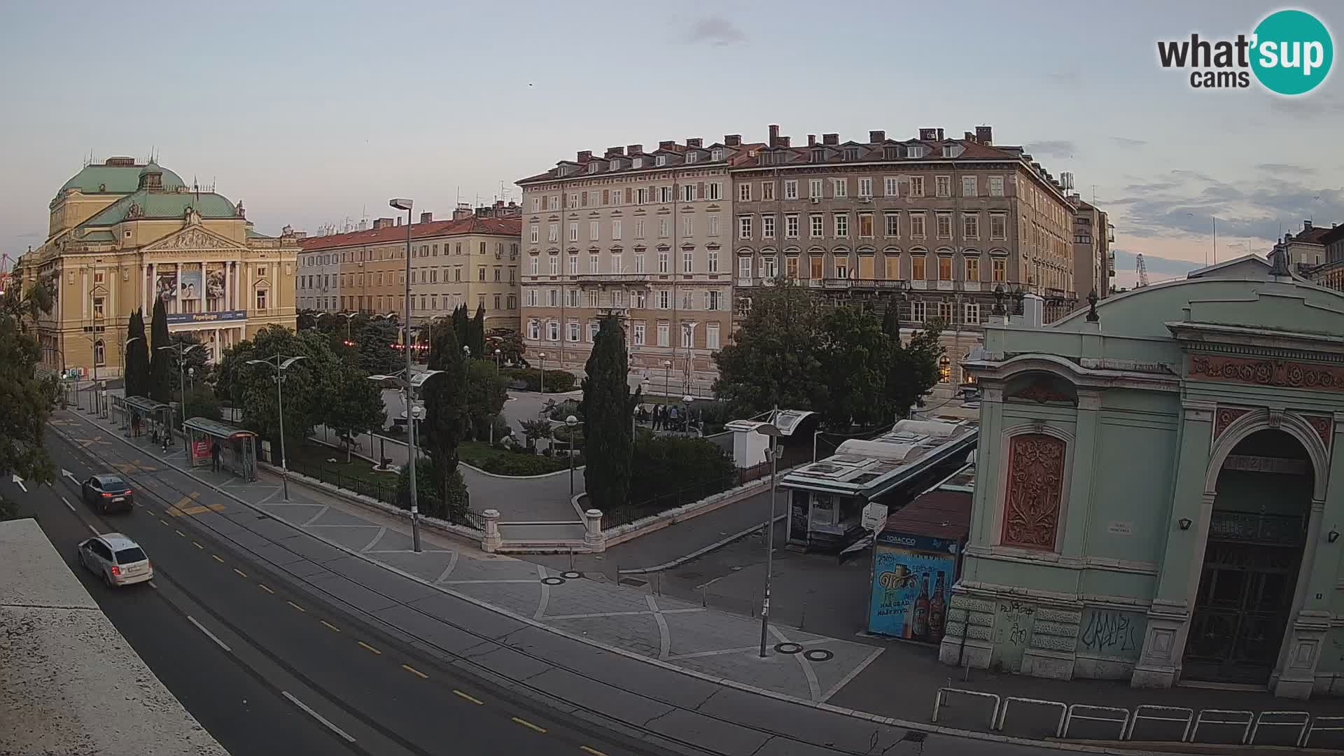Webcam Fiume – Parco e Teatro nazionale Croato Ivan pl. Zajc