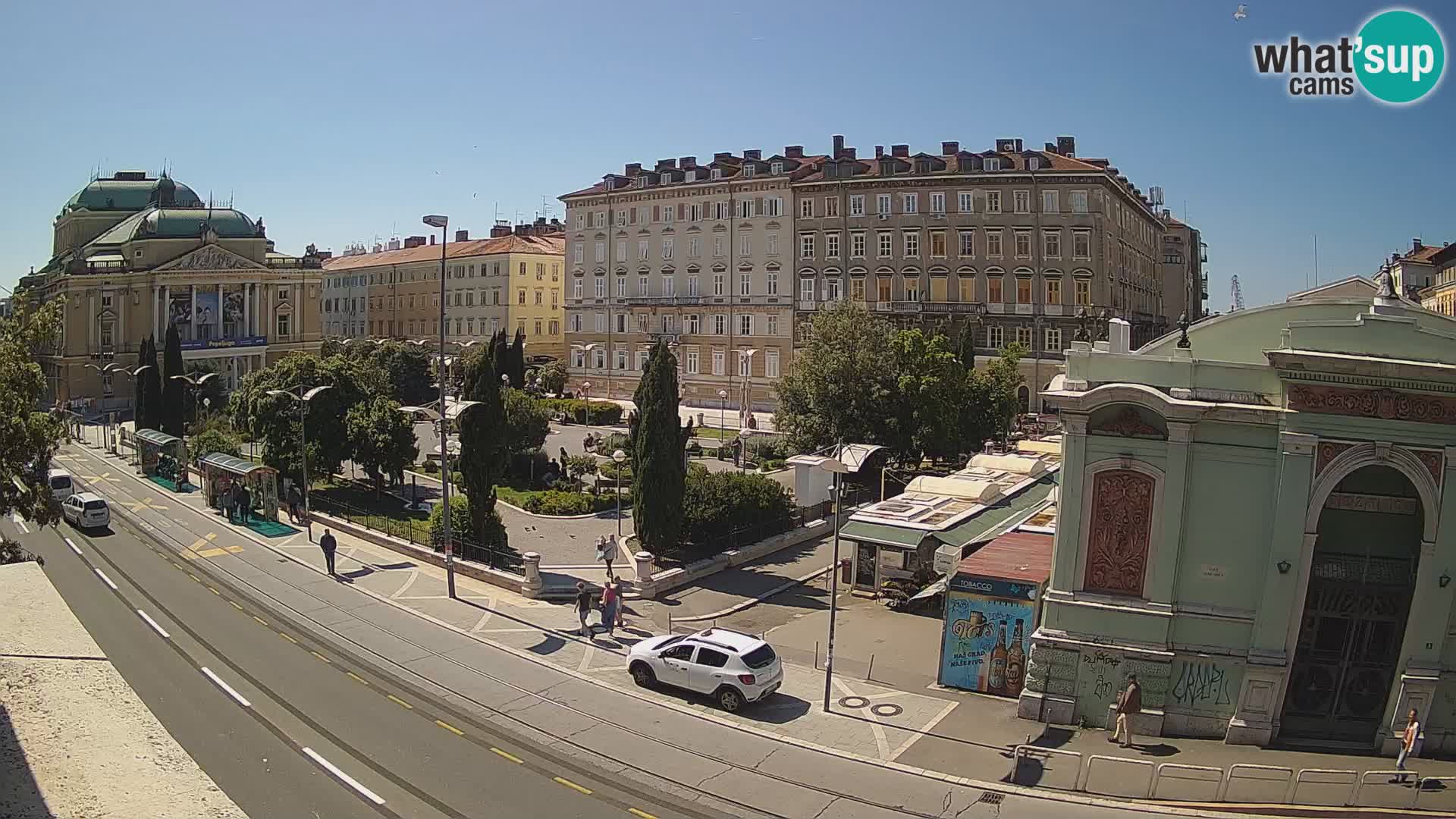 Webcam Rijeka – Park and  Croatian National Theatre Ivan pl. Zajc