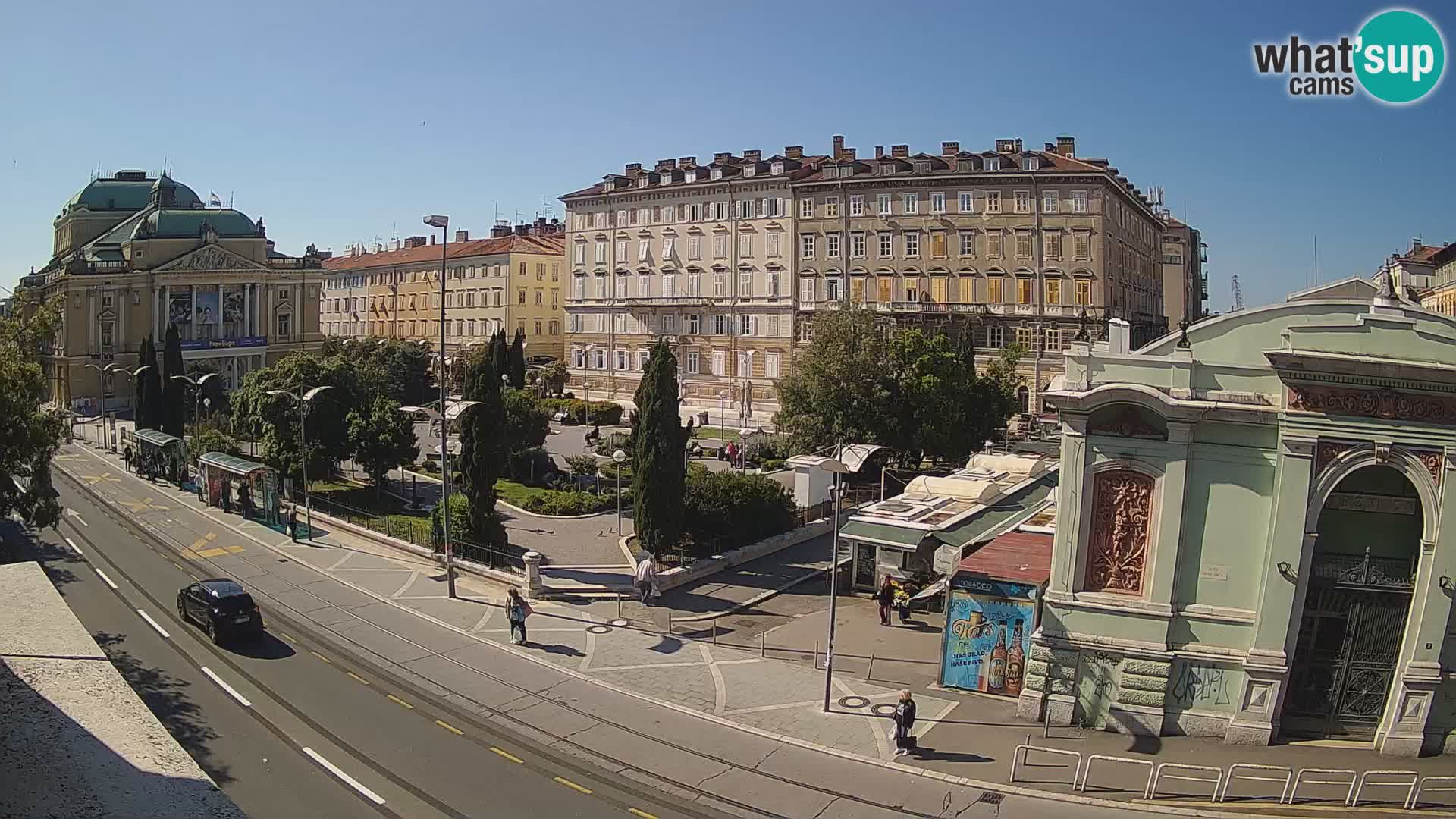 Webcam Rijeka – Park and  Croatian National Theatre Ivan pl. Zajc