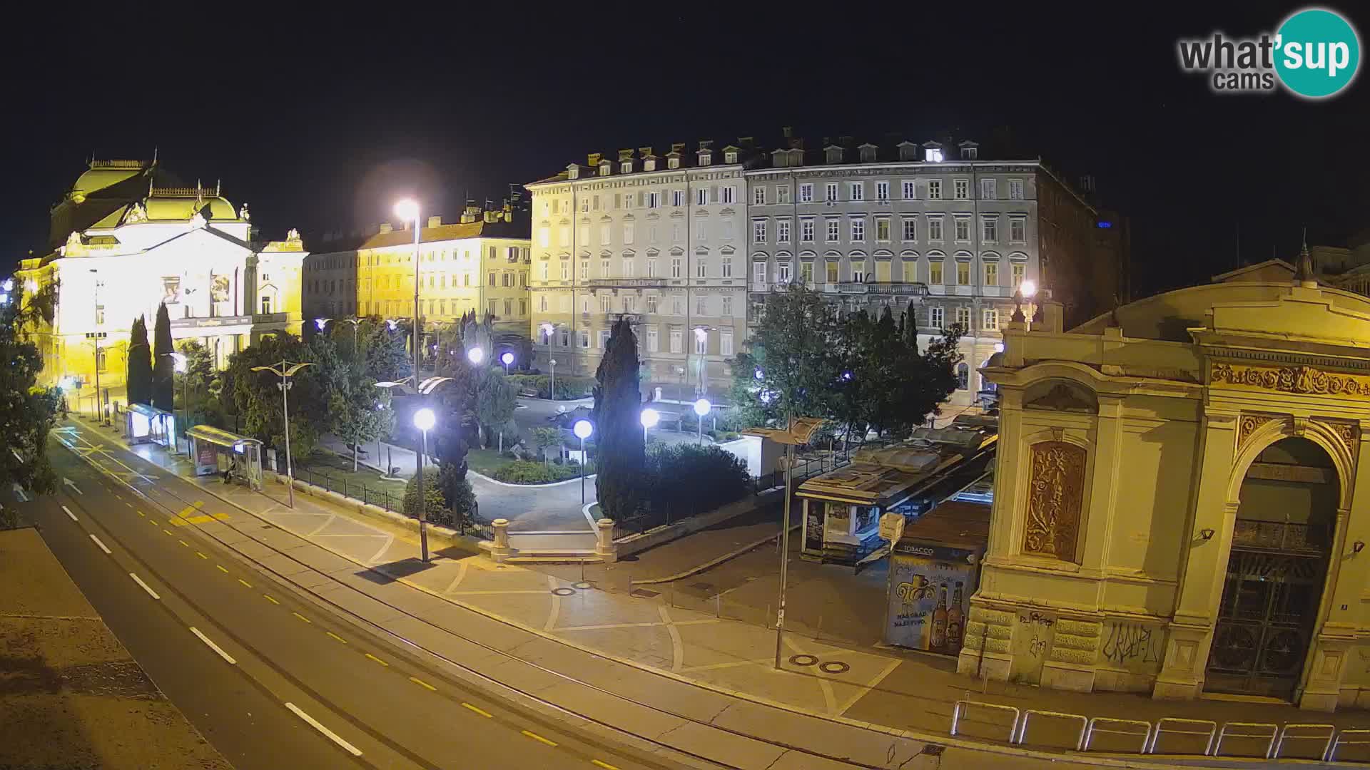 Webcam Rijeka – Park and  Croatian National Theatre Ivan pl. Zajc