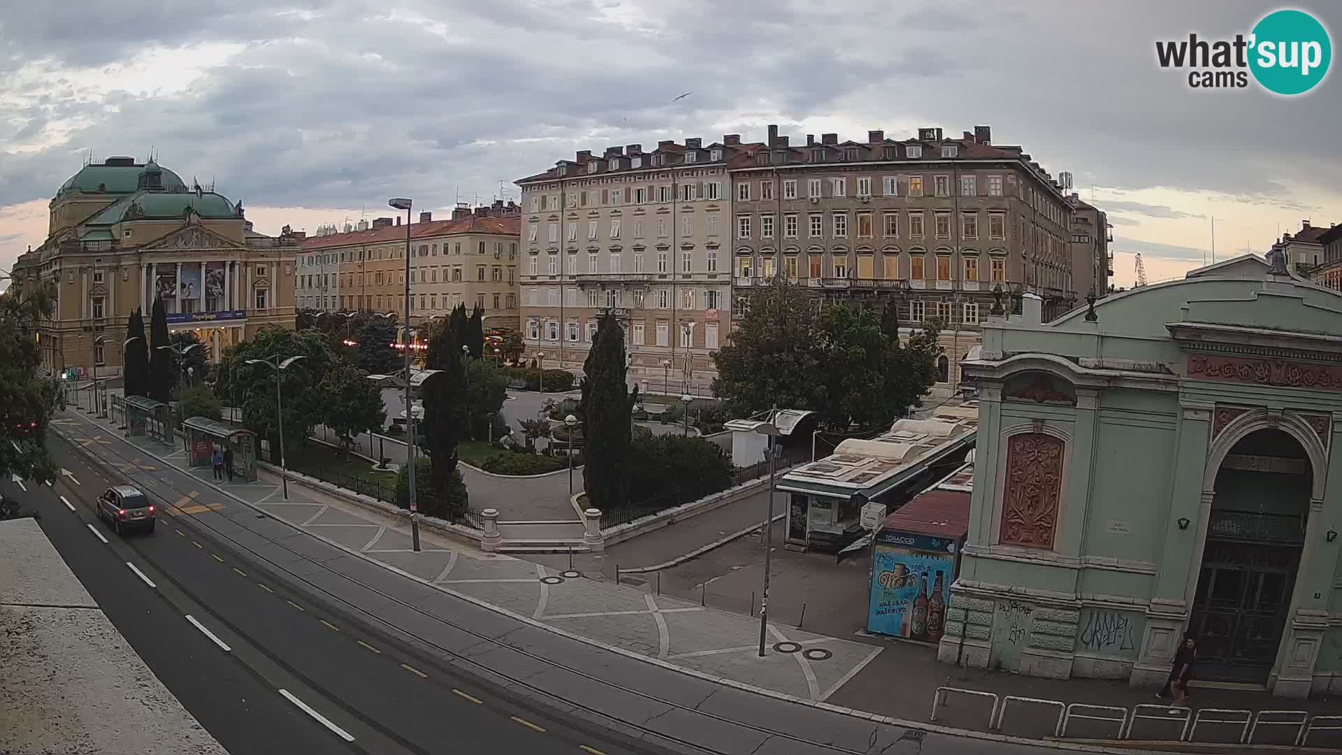Webcam Rijeka – Park and  Croatian National Theatre Ivan pl. Zajc