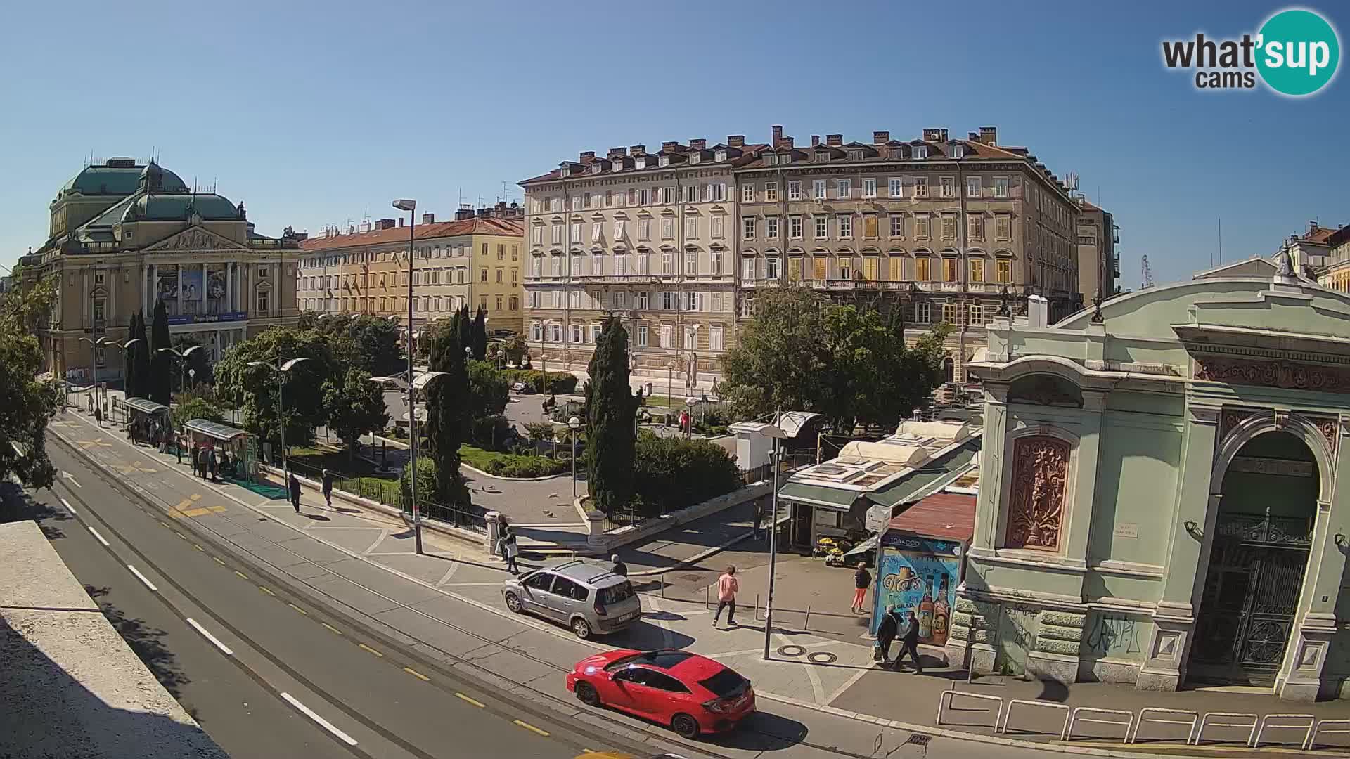 Webcam Rijeka – Park and  Croatian National Theatre Ivan pl. Zajc