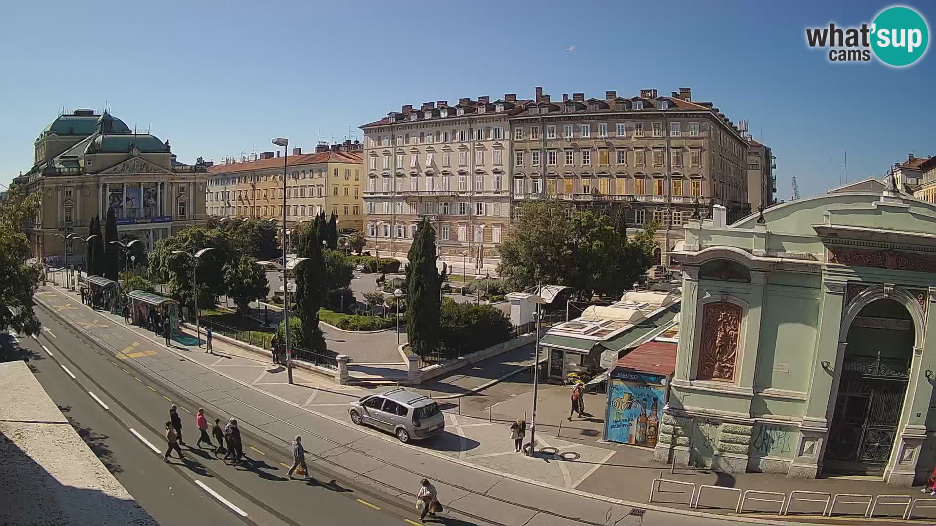 Webcam Rijeka – Parque i Teatro Nacional Croato Ivan pl. Zajc