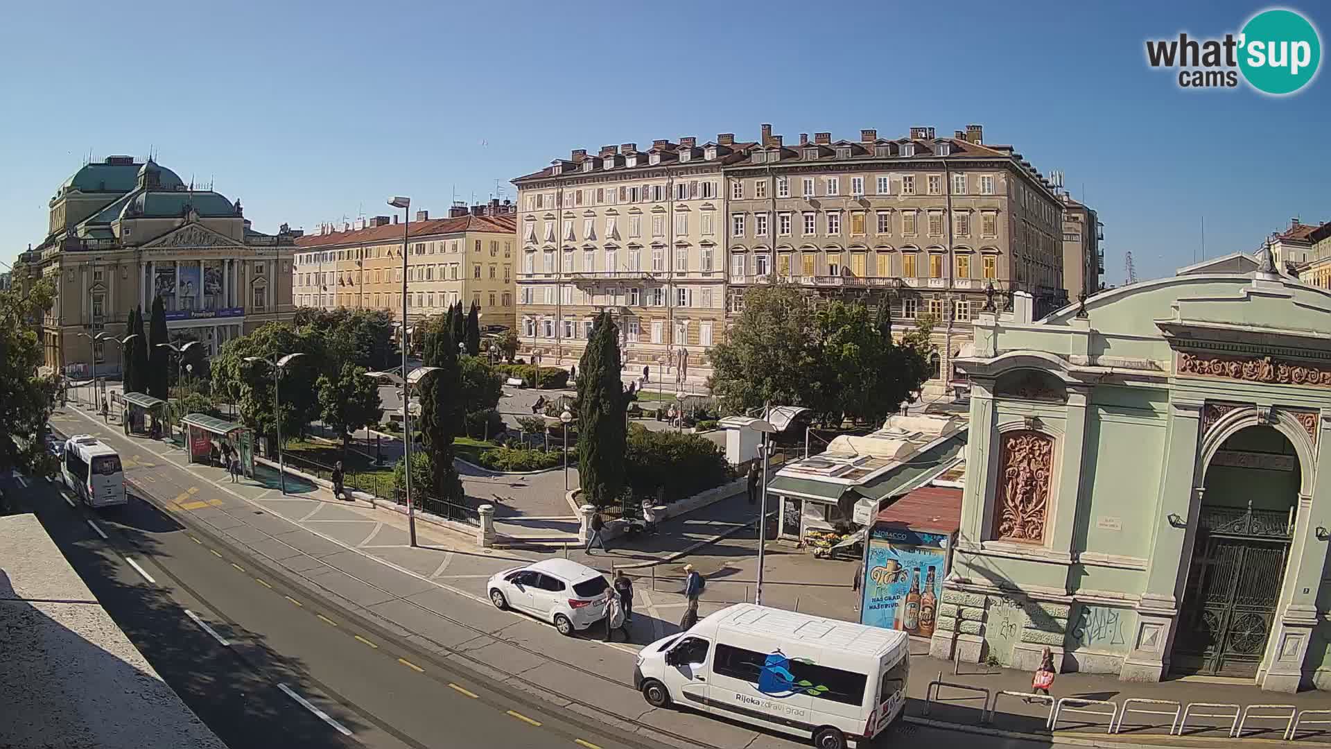 Webcam Rijeka – Park and  Croatian National Theatre Ivan pl. Zajc