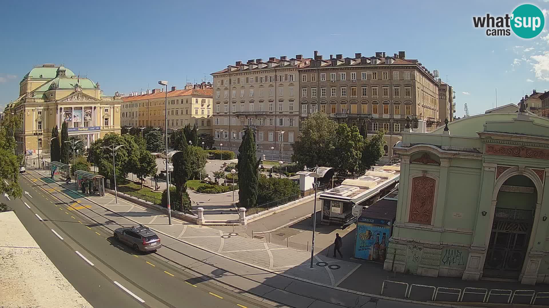 Webcam Rijeka – Park and  Croatian National Theatre Ivan pl. Zajc