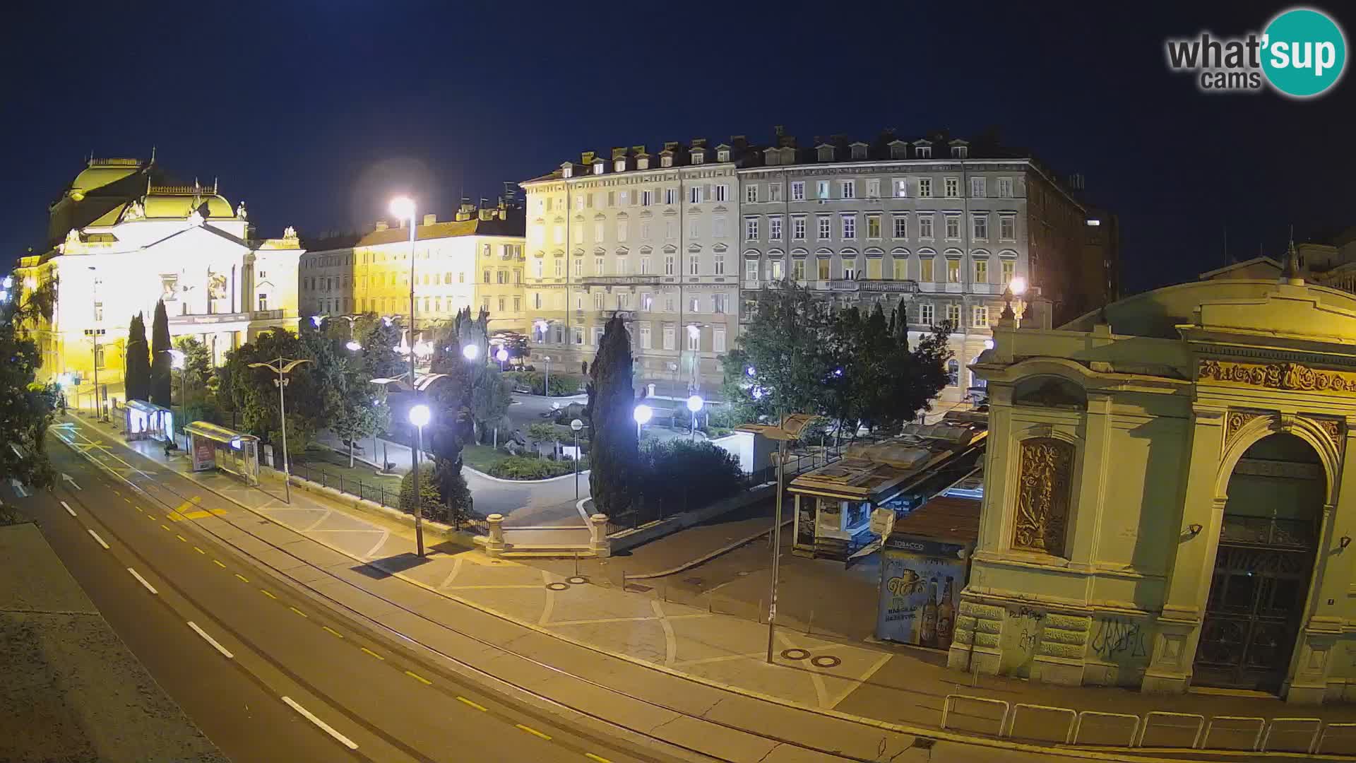Webcam Rijeka – Park and  Croatian National Theatre Ivan pl. Zajc
