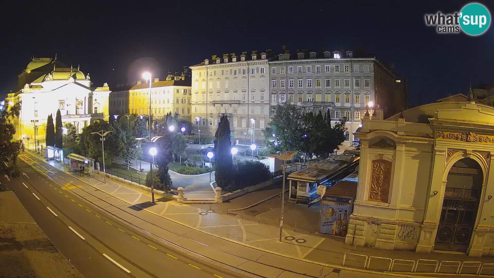 Webkam Rijeka – Park i Hrvatsko narodno kazalište Ivana pl. Zajc
