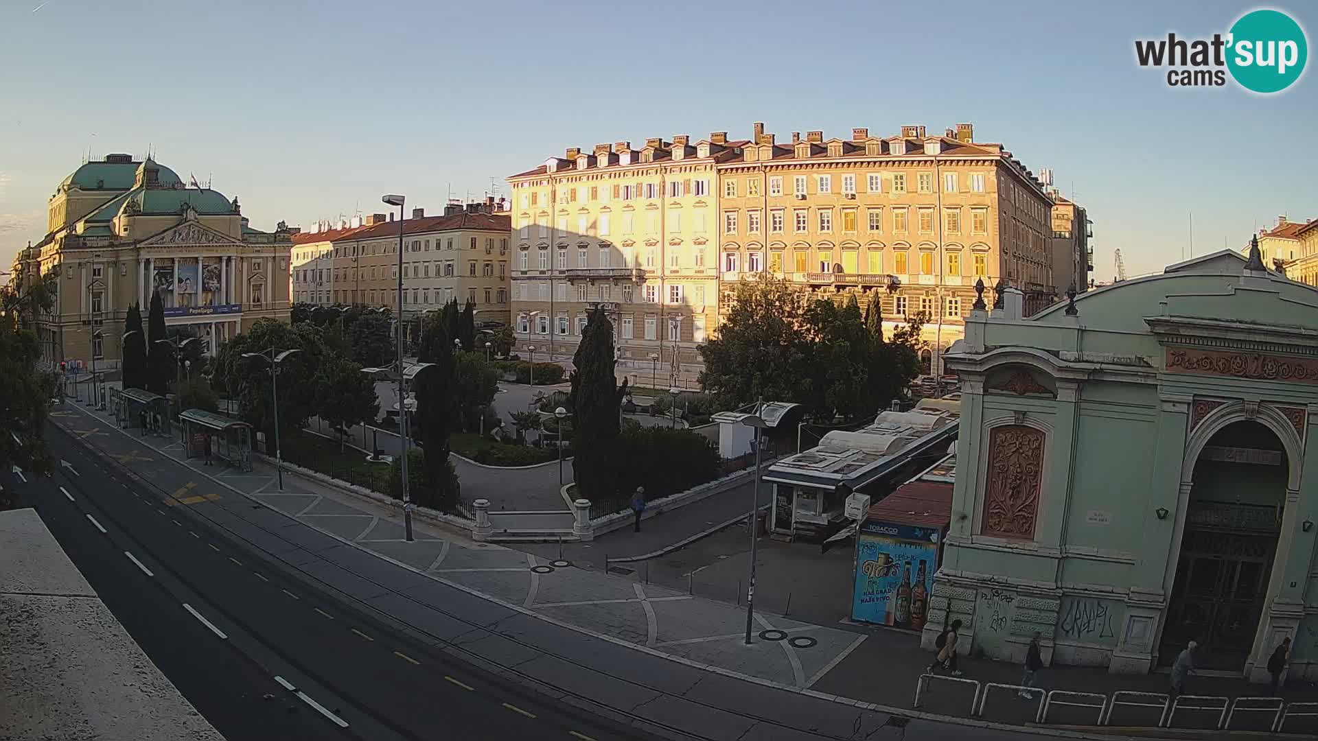 Webcam Fiume – Parco e Teatro nazionale Croato Ivan pl. Zajc
