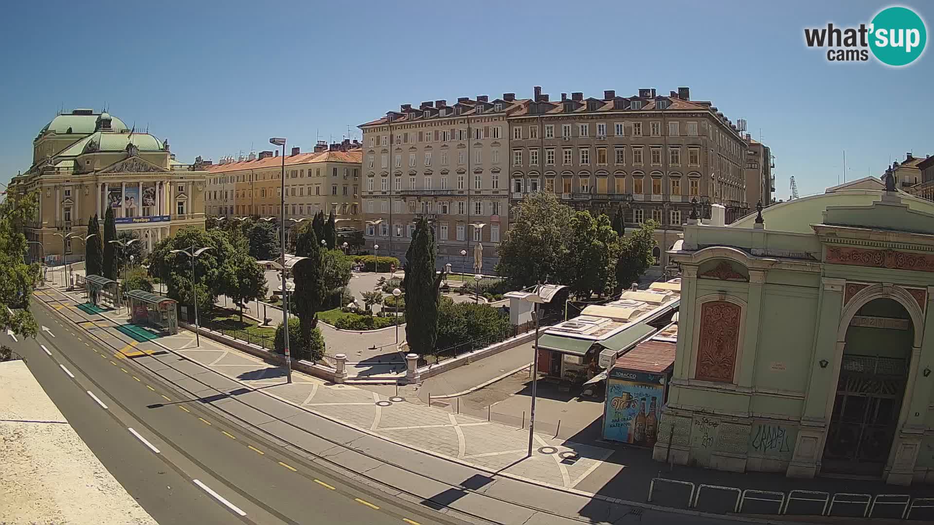 Webcam Rijeka – Park and  Croatian National Theatre Ivan pl. Zajc