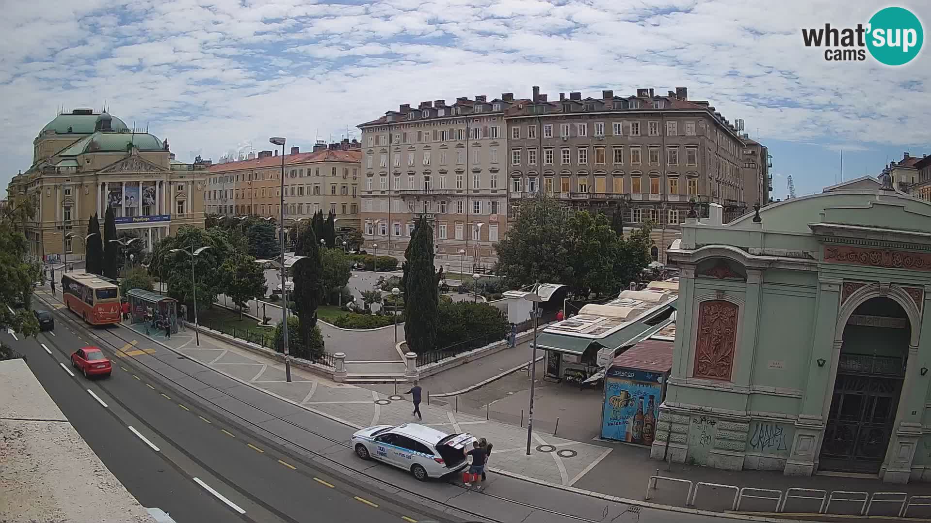 Webcam Rijeka – Park and  Croatian National Theatre Ivan pl. Zajc