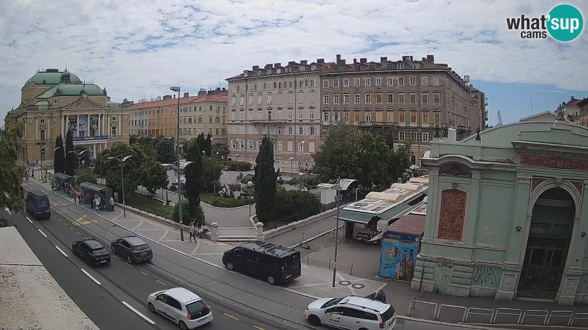 Webcam Rijeka – Park and  Croatian National Theatre Ivan pl. Zajc