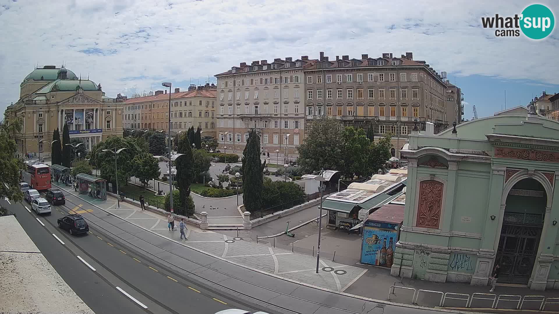 Webcam Rijeka – Park and  Croatian National Theatre Ivan pl. Zajc