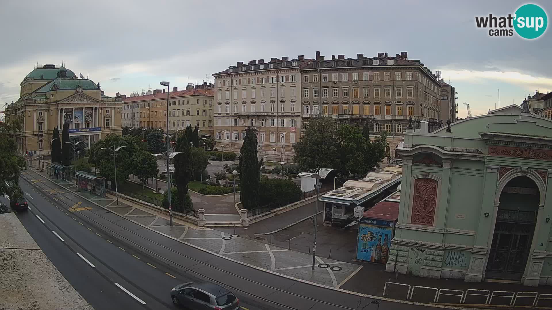 Webcam Rijeka – Parque i Teatro Nacional Croato Ivan pl. Zajc