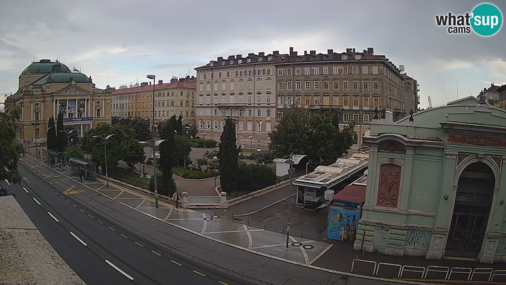 Webcam Rijeka – Park and  Croatian National Theatre Ivan pl. Zajc
