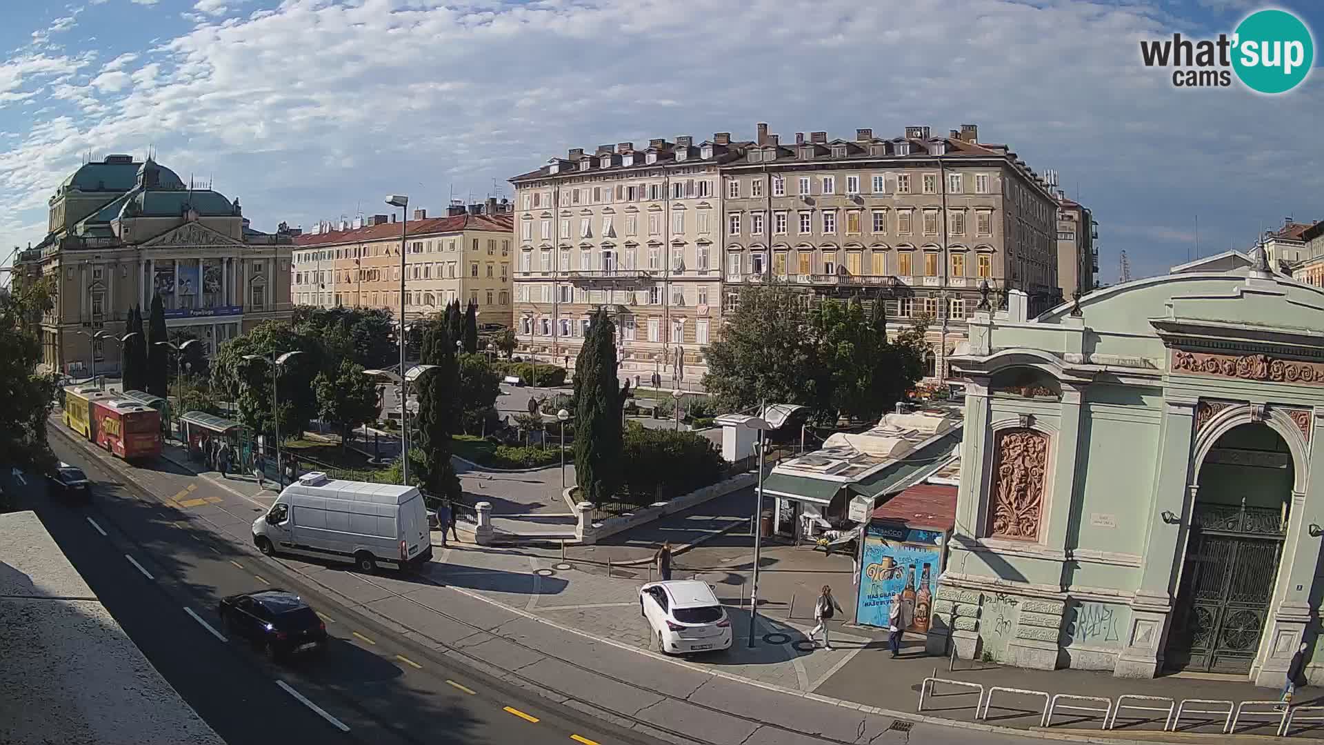 Webcam Rijeka – Parque i Teatro Nacional Croato Ivan pl. Zajc