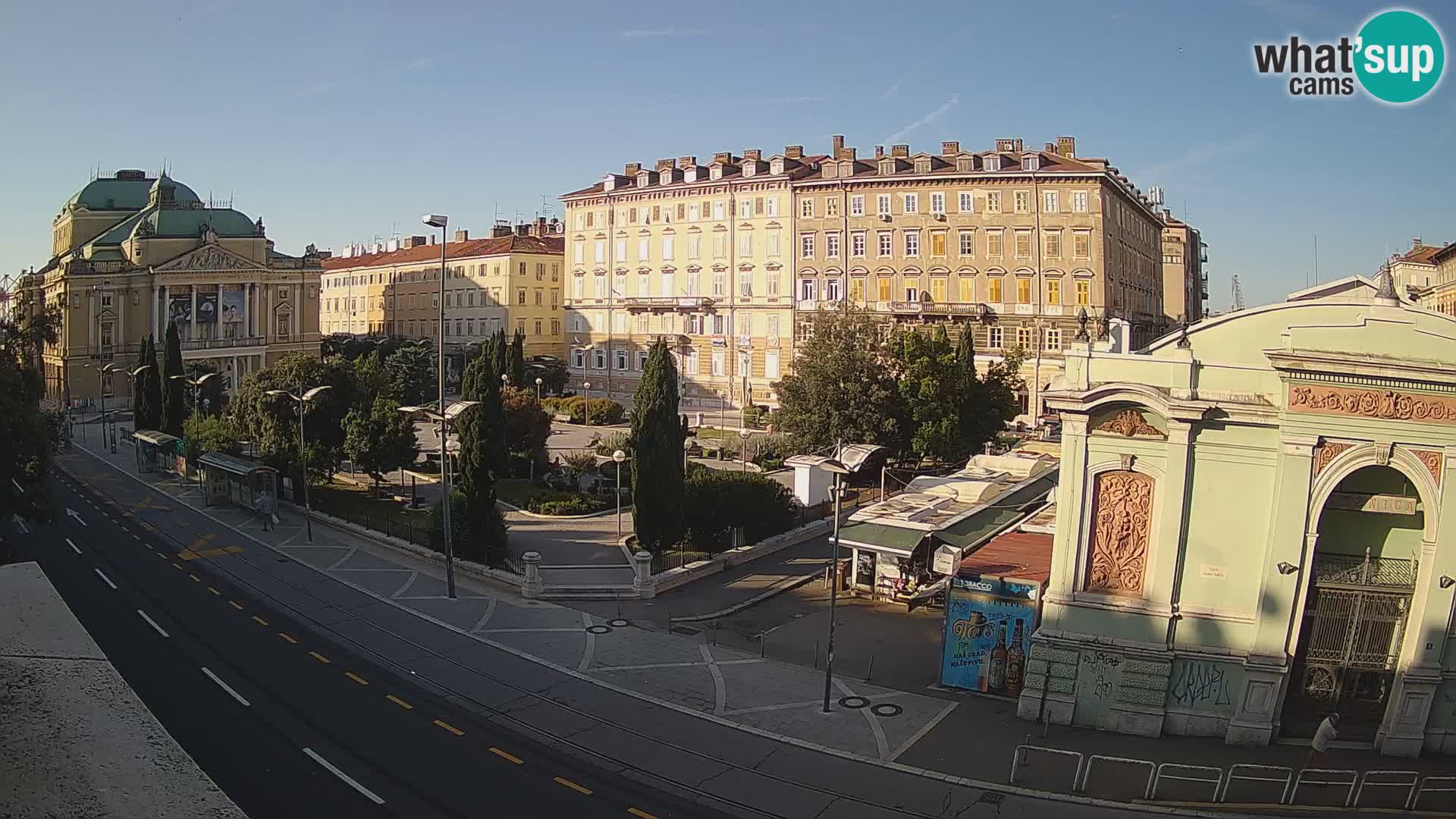 Webcam Rijeka – Parque i Teatro Nacional Croato Ivan pl. Zajc