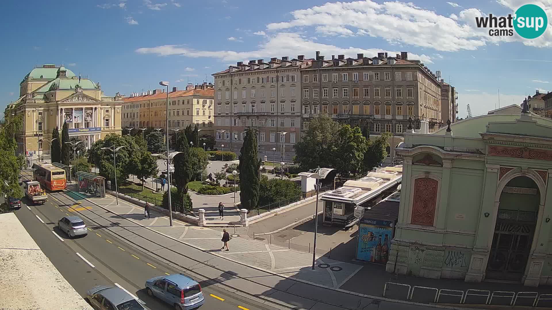 Webcam Rijeka – Park and  Croatian National Theatre Ivan pl. Zajc