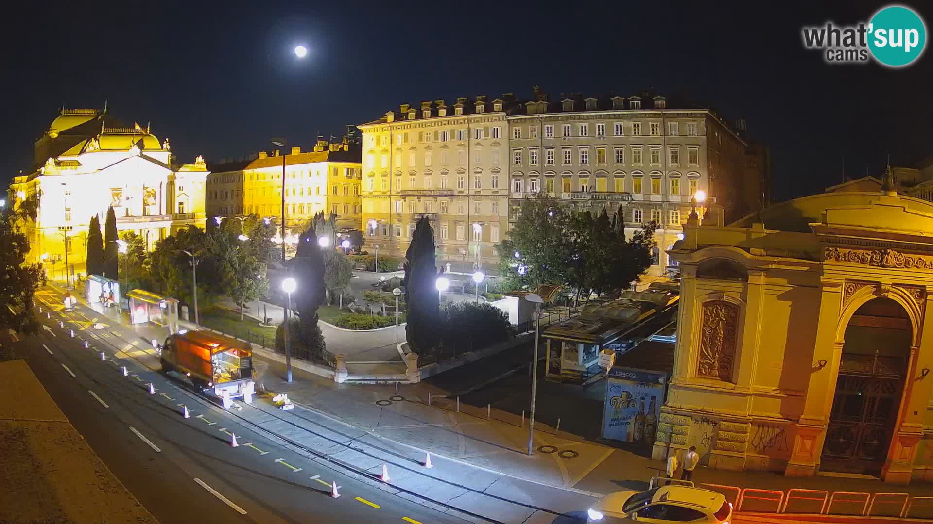Webcam Rijeka – Park and  Croatian National Theatre Ivan pl. Zajc