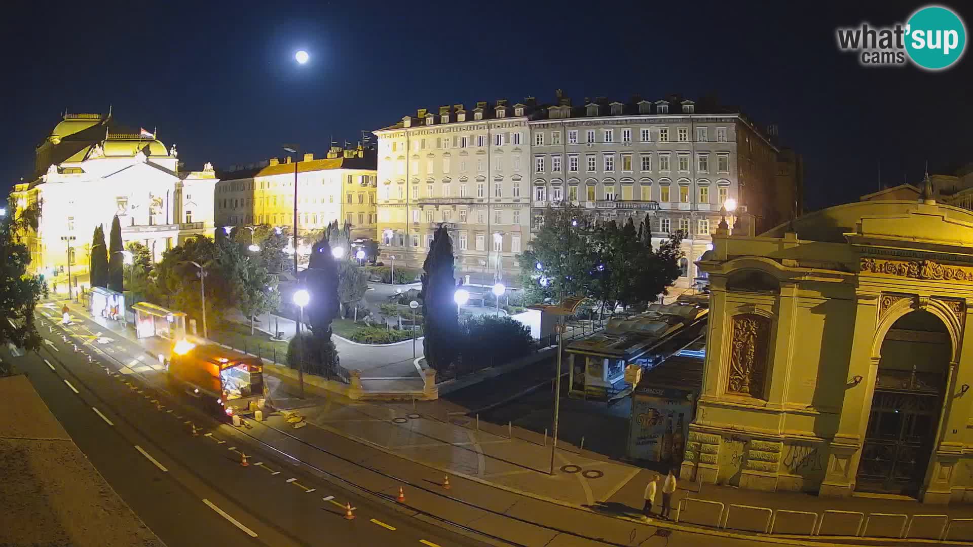 Webcam Rijeka – Park and  Croatian National Theatre Ivan pl. Zajc