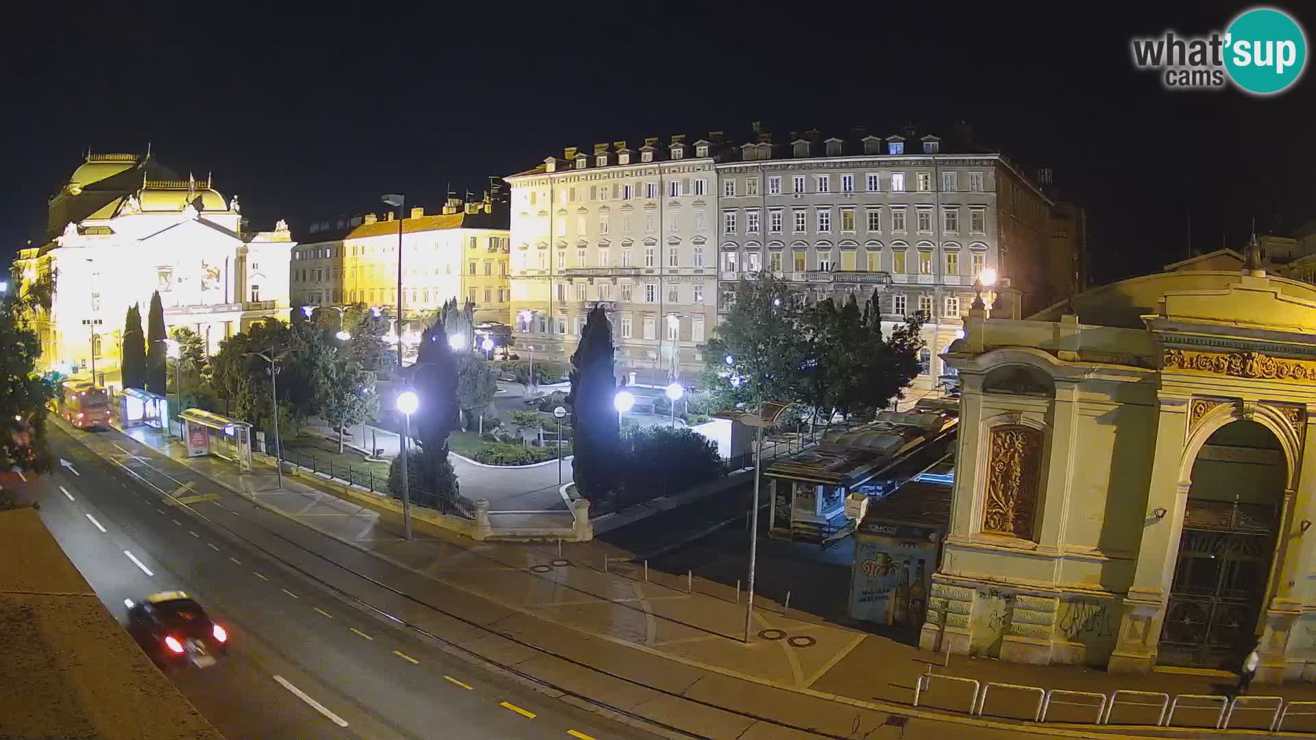 Webkam Rijeka – Park i Hrvatsko narodno kazalište Ivana pl. Zajc