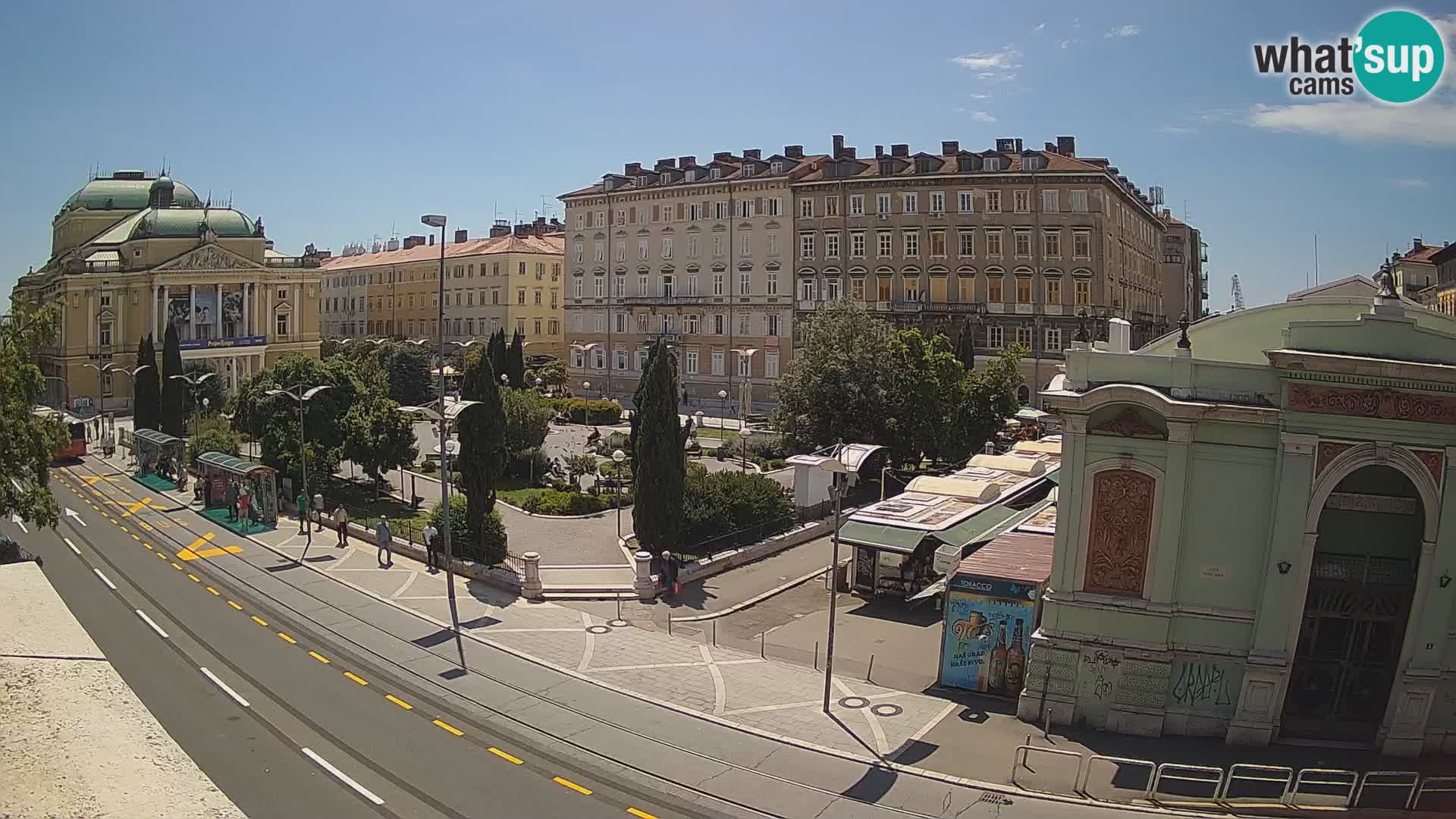 Webcam Rijeka – Park and  Croatian National Theatre Ivan pl. Zajc