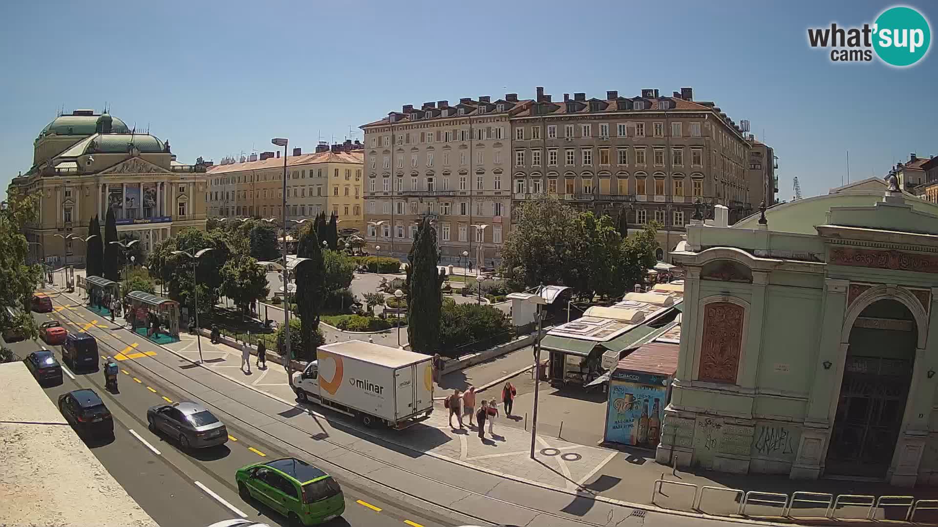Webkam Rijeka – Park i Hrvatsko narodno kazalište Ivana pl. Zajc