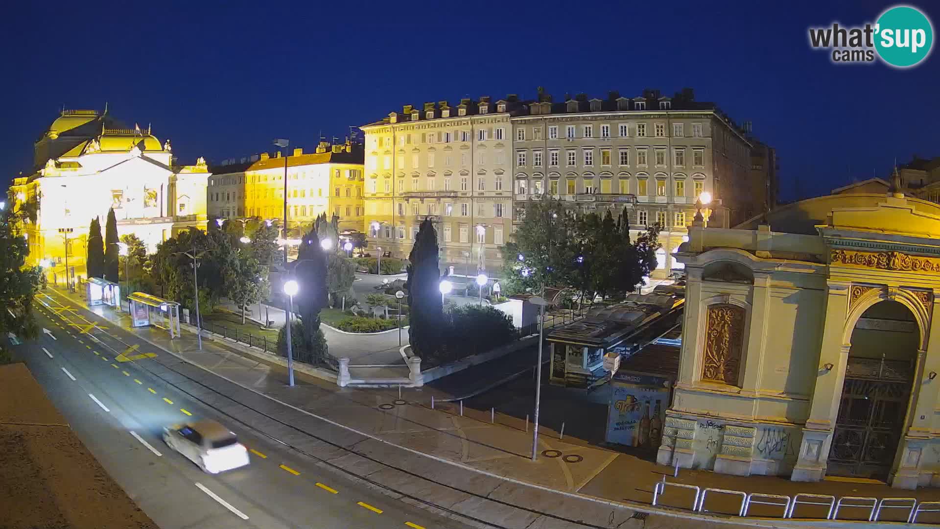 Webcam Rijeka – Park and  Croatian National Theatre Ivan pl. Zajc
