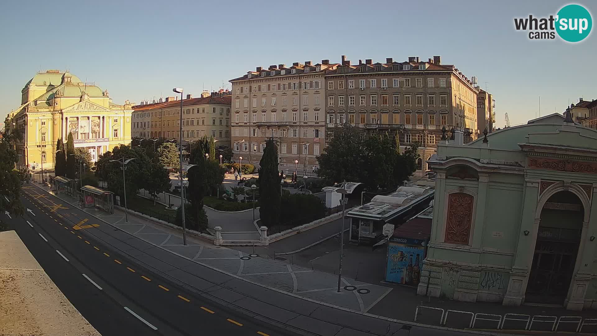 Webcam Rijeka – Parque i Teatro Nacional Croato Ivan pl. Zajc