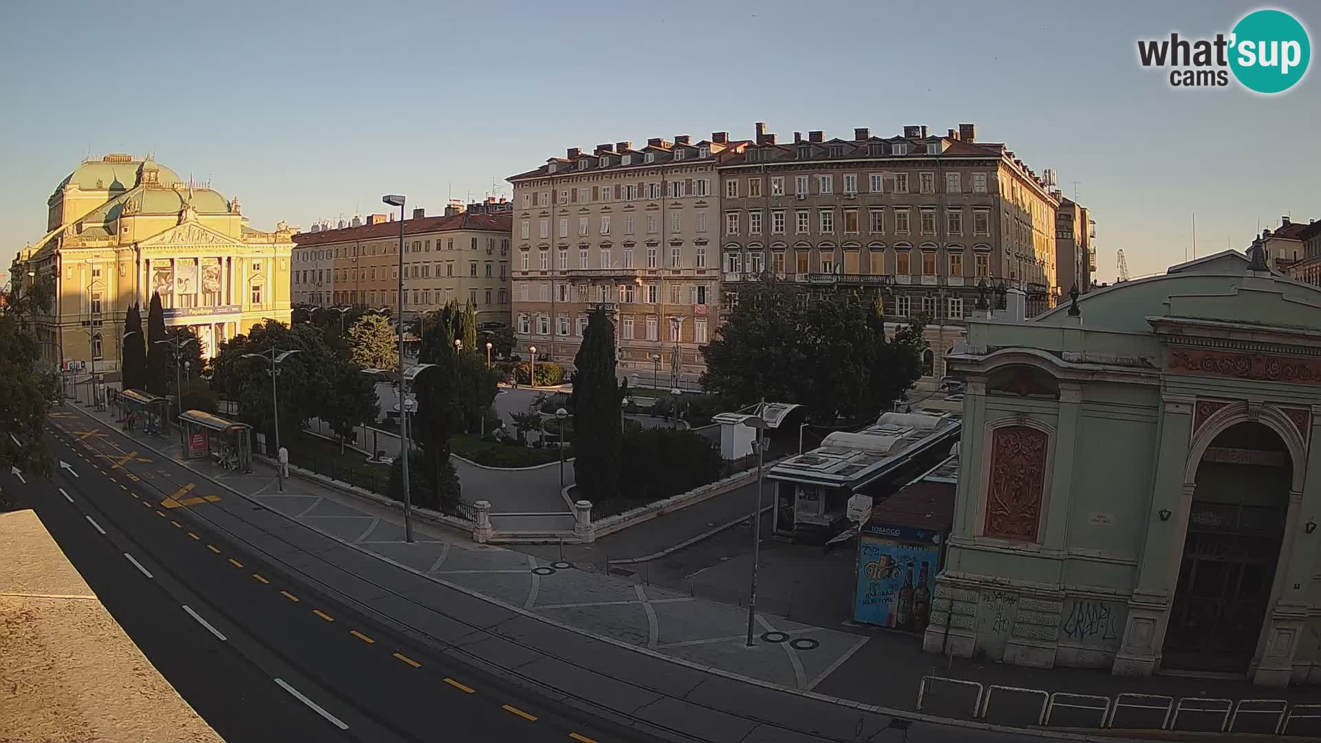 Webcam Rijeka – Park and  Croatian National Theatre Ivan pl. Zajc