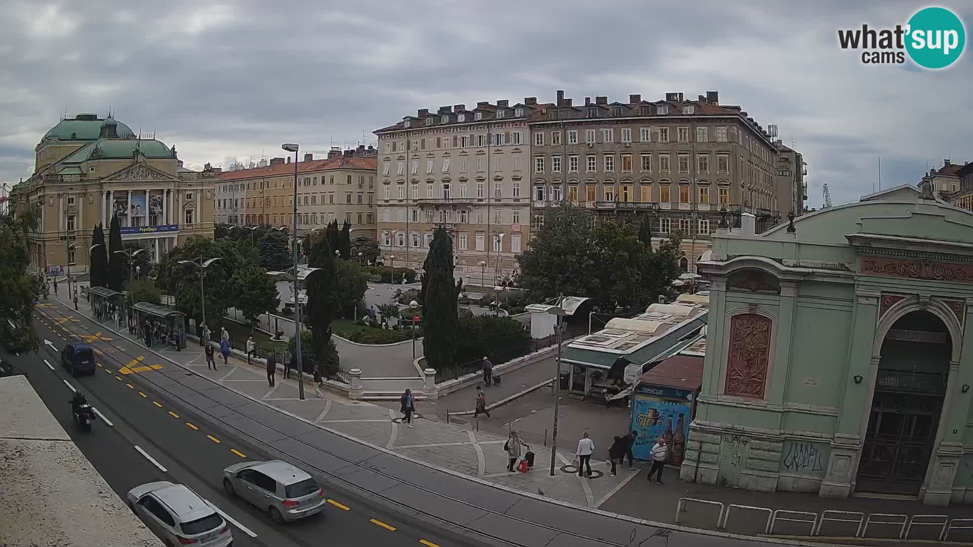 Webcam Rijeka – Parque i Teatro Nacional Croato Ivan pl. Zajc